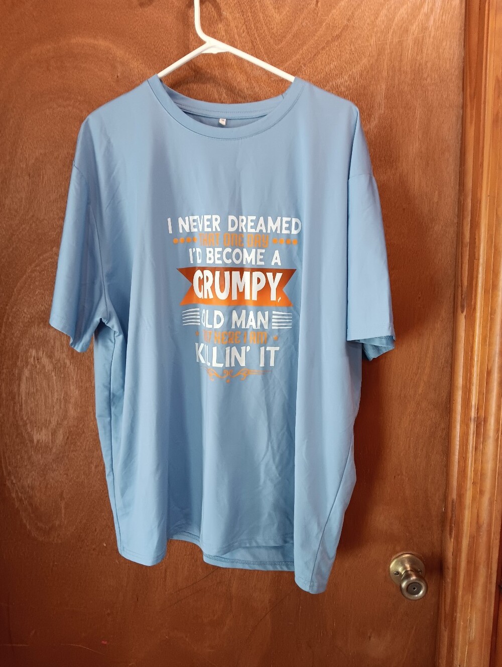 Graphic Light Blue 'Grumpy Old Man' Tee